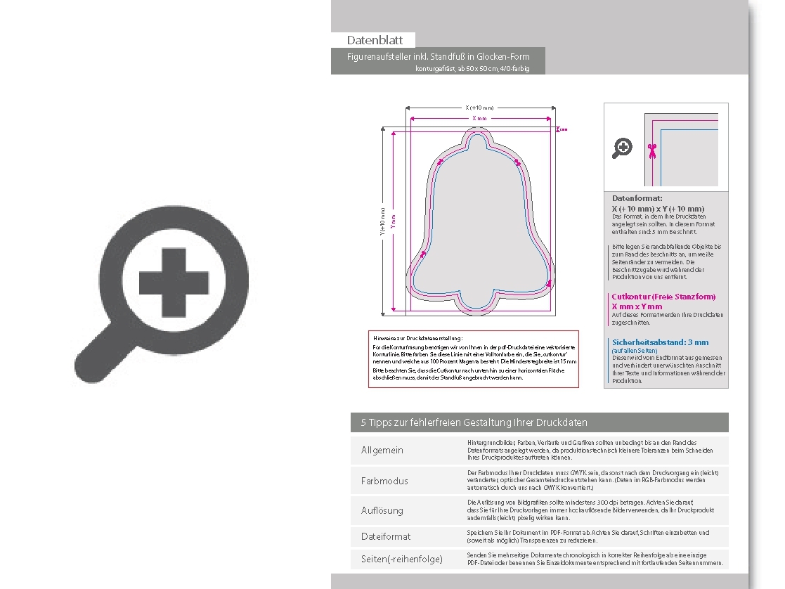 Product Bild figurenaufsteller_inkl__standfu___in_glocke-form_konturgefr__st__einseitig_4_0-farbig_bedruckt