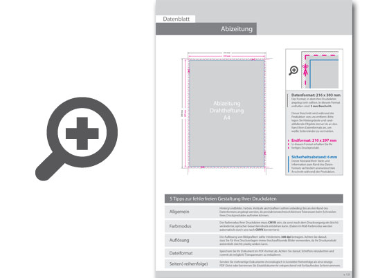 Product Bild abizeitung_mit_drahtheftung__endformat_din_a4__12-seitig